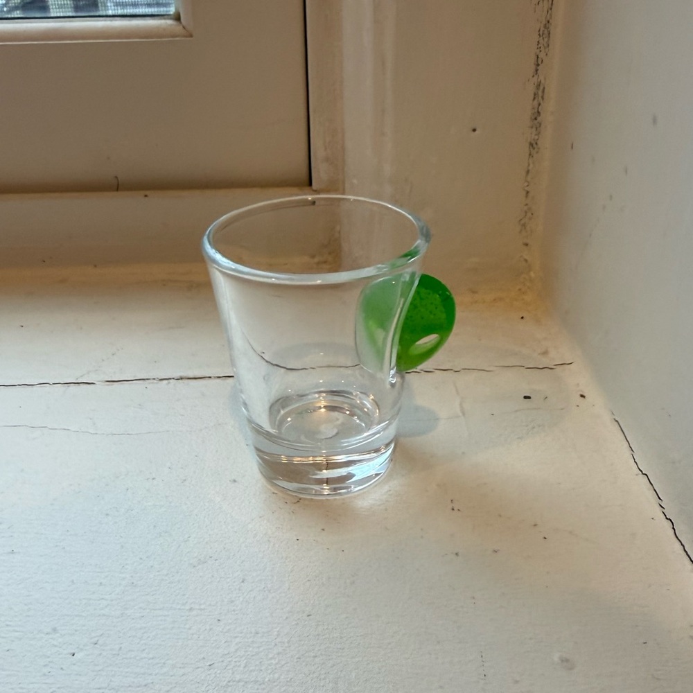 Spencer's Clear Glass with Green Handle